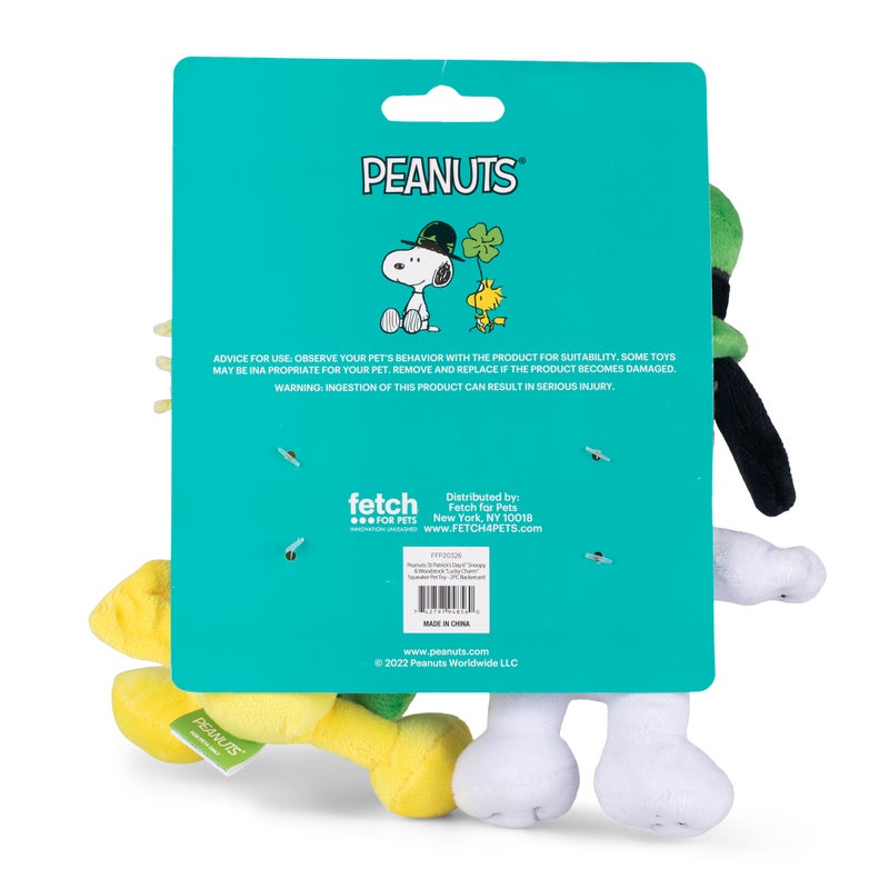 Pet Supplies : Peanuts for Pets Dog Toys Snoopy 2pc Plush Squeakers, 9”  Snoopy & Woodstock Love Plush Squeakers Collection Pet Toys