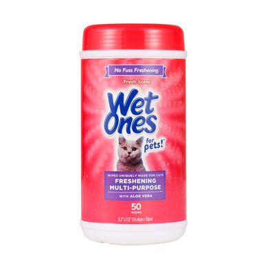 Wet Ones Multipurpose Wipe for Cats - 50 ct canister