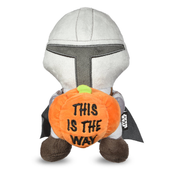 Star Wars: Halloween Mandalorian Pumpkin Squeaker Pet Toy