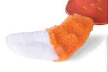 The Dodo Crinkle Flattie Red Fox Dog Toy