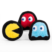 Pac-Man: PAC-MAN, INKY, BLINKY Silo Plush Squeaker Pet 3pc Toy Set