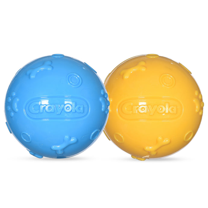 Crayola: Embossed TPR Ball Pet Toy Set – Fetch for Pets