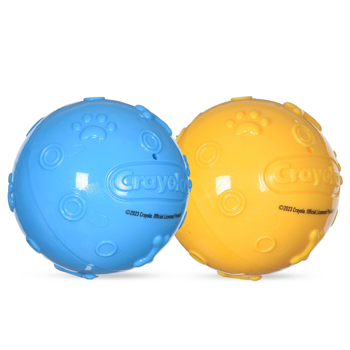 Crayola: Embossed TPR Ball Pet Toy Set – Fetch for Pets