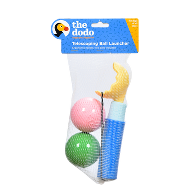 The Dodo Telescoping Ball Launcher Dog Toy with 2 Rubber Balls