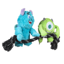 Disney Pixar: Monsters, Inc. Sulley & Mike Hanging Plush Rope Squeaker Pet Toy