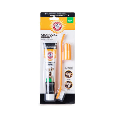 Arm & Hammer Charcoal Bright Dental Kit for Dogs, Mint