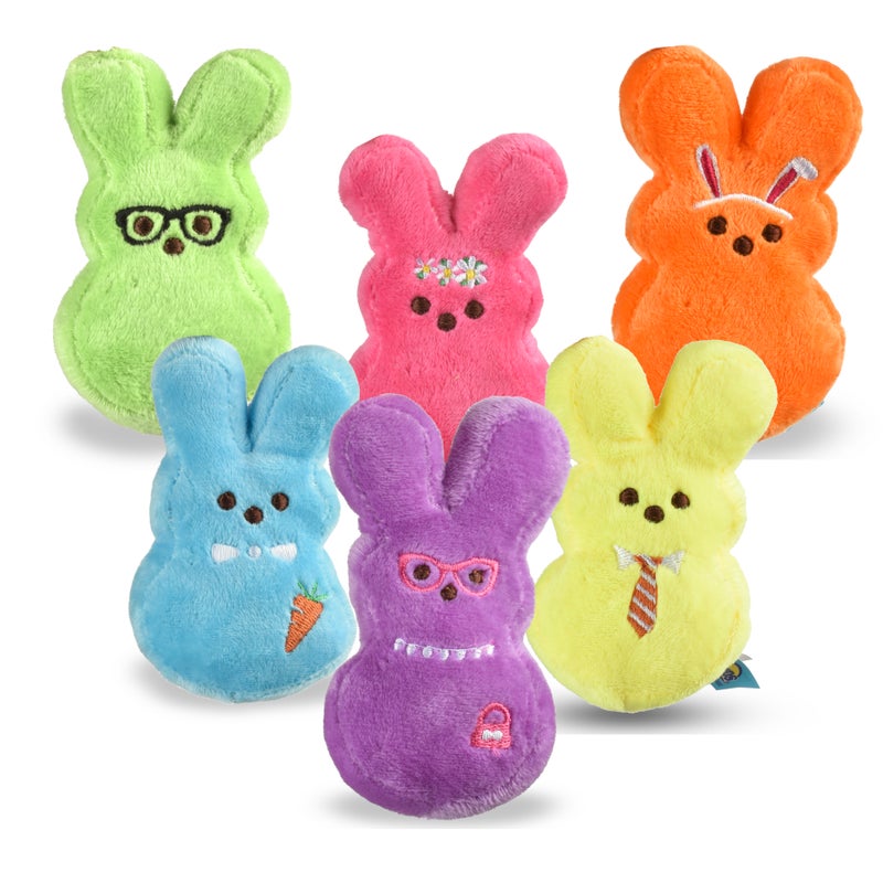 Peeps Dress Up Mini Bunnies 2 ct Plush Dog Toy