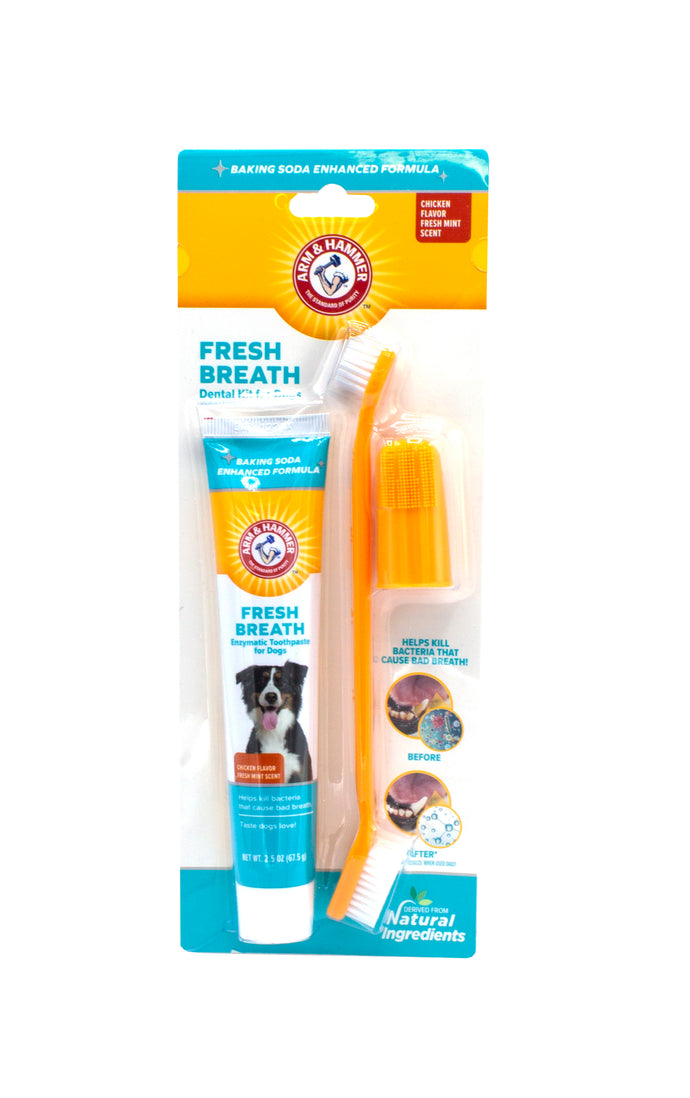 Arm & Hammer Fresh Breath Dental Kit for Dogs, Chicken