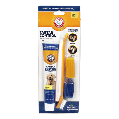 Arm & Hammer Tartar Control Dental Kit for Dogs, Banana Mint
