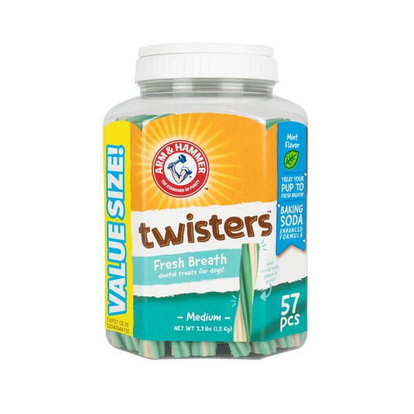 Arm & Hammer: Twisters Dental Treats Value Pack Bucket - Mint