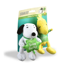 Peanuts: St Patrick's Day 6" Snoopy & Woodstock "Feeling Lucky" Squeaker Toy 2PC Set