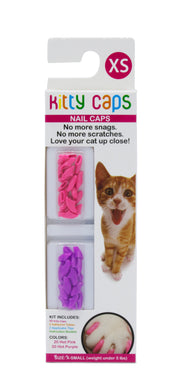 Kitty Caps Nail Caps: Hot Purple & Hot Pink, 40 Count