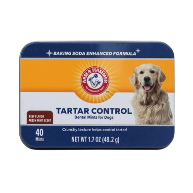 Arm & Hammer Advanced Care Tartar Control: Dental Mints For Dogs in Beef Flavor, 40 Count