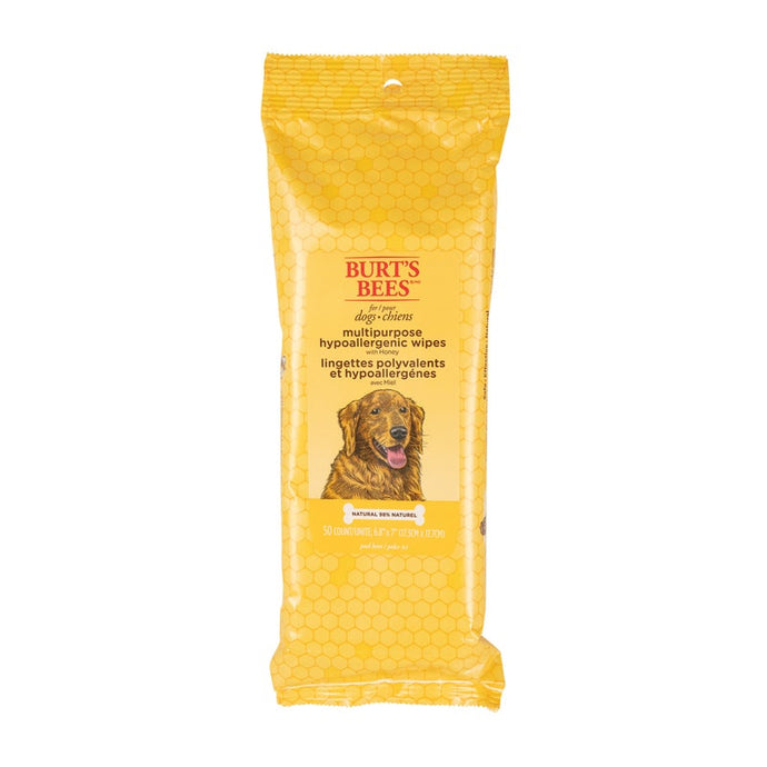 Burt's Bees Dog Multipurpose Wipes with Honey - 50 Count, 6 PC PDQ