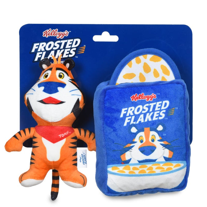 Kellogg's: 6 Frosted Flakes Box Tony the Tiger Plush Figure Squeaker –  Fetch for Pets