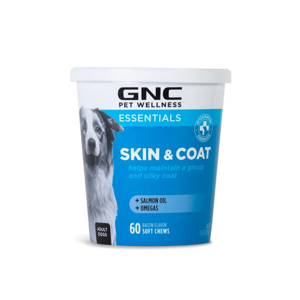 GNC Pets ESSENTIALS, Skin & Coat, All Dog, 60-ct 2.2g Soft Chews